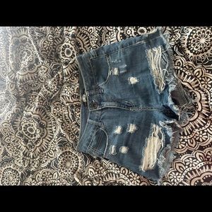 Ripped Jean Shorts